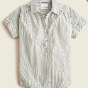 Relaxed fit pinstripe popover